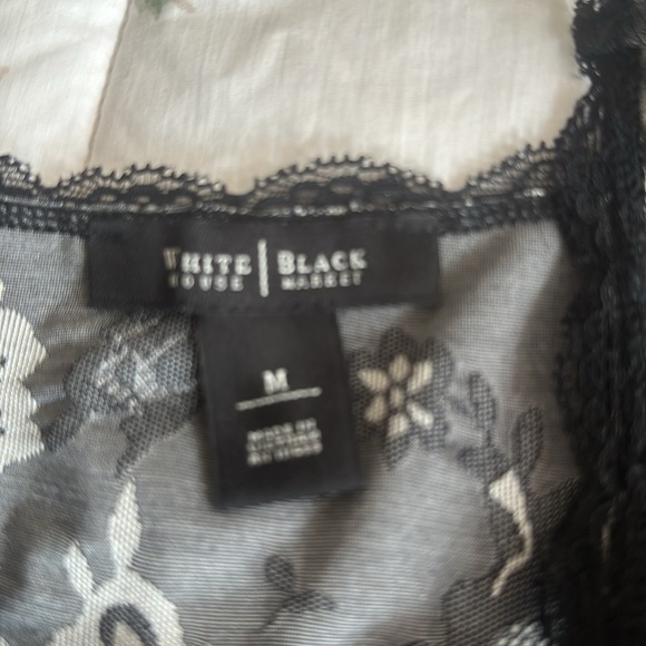 *Black and gray flowered camisole with lace - Picture 2 of 3